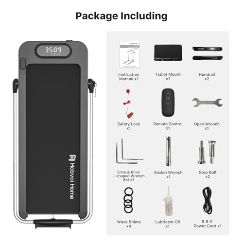 Mobvoi Home Treadmill SE Smart AI 3 in 1 Folding Treadmill Walking Pad Under Desk Running Machine 2.5 HP Compact Portable Remote Control TicSports APP Easy to Store for Home Office 120 KG 12 KMH - Image 8