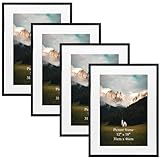 Giftgarden 12x18 Picture Frame with Mat Set of 4, 16x22 Frame Matted to 12x18 Poster for Wall Hanging, Black