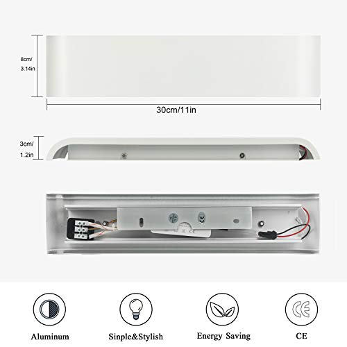 2 Pezzi Lampada da Parete 12W Bianco Freddo LED