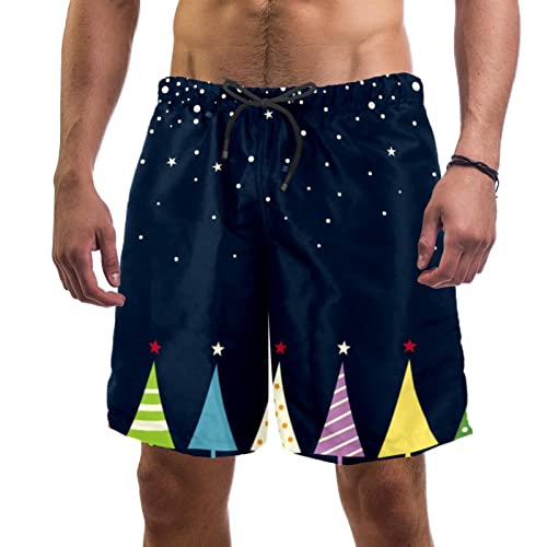 Maillots de bain hommes sapin de Noël JDEZ short de plage séchage rapide