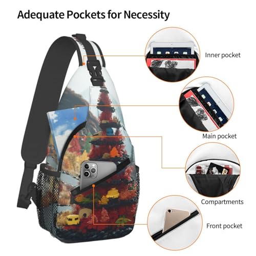 Bolso cruzado estilo mochila sling negro miniatura 4