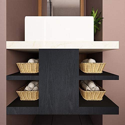 Tiltil WALLPP01-B Black Wallpaper - Wood Peel And Stick Wallpaper – Black Wood Self-Adhesive & Removable Wallpaper For Countertop Furniture Kitchen Wall thumb #4