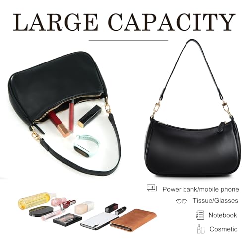Small Cresent Shoulder Bags Crossbody Purses for Women Vegan Leather Handbag Clutch Hobo Purse3