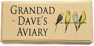 Personalised Aviary Sign, Bird Shed Sign, Custom Aviary Plaque, Personalised Aviary Shed Sign, Grandads Aviary Sign