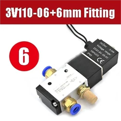 Vanne solénoïde 3V110-06 en aluminium robuste 3 voies filetage 1/8