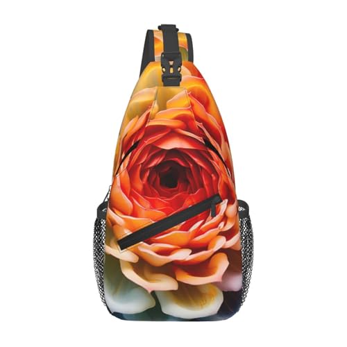 Sac à dos à bandoulière au motif floral tourbillon contrasté noir et blanc
