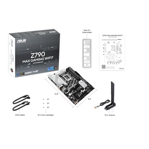 Z790 MAX Gaming WIFI7 Intel Z790 (LGA 1700) ATX Scheda madre con PCIe 5.0, tre slot M.2, 14+1 DrMOS, DDR5, WiFi 7, Realtek 1Gb LAN, HDMI, USB 20Gbps Type-C®, Thunderbolt™ (USB4®), Aura Sync - Scheda madre - Immagine 6