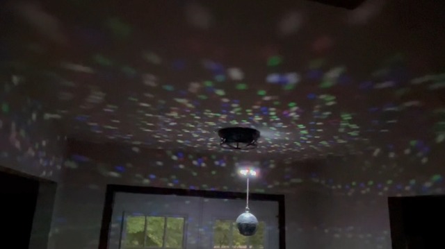 Image of Disco Ball Light, 5 Inch Mirror Disco Ball Light Diffuser, 360 Rotating Small Disco Ball Lights Christmas Lights for Parties Indoor Birthday, Halloween Christmas Party Decorations
