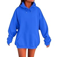 Sweat à Capuche Femme Oversize Coton Manches Longues Hoodie Pull Sweatshirt avec Poche Chaud Chic Élégant Streetwear Y2k Sweatshirts Vetement Femme Automne Sport Grande Taille Sweet Plaid
