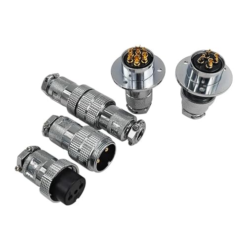 Conector GX25 circular de 7 pines con brida para conexiones estables de 20A