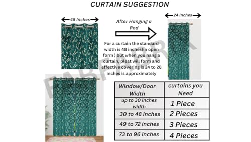 Image of Heavy Velvet Fabric Luxury Looks Room Darkening Floral Designer Curtains 7 Feet for Door, Grey, Pack of 2 Pieces