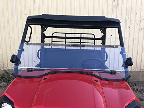 A&S Audio And Shield Designs 2019-2022 Kawasaki Mule Pro Mx 3/16 Polycarbonate Fold Down Windshield #TOP6