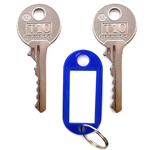T10-PASS Pass PTT | Lot de 2 Clés Universelles T10 | Clé Boîtes aux Lettres Individuelles | Compatible avec 20% des Portes de Batterie | Qualité & Économie