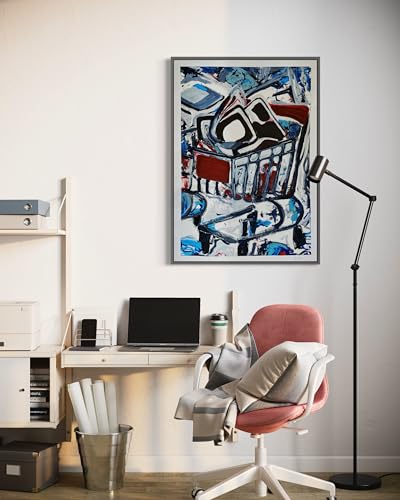 Peinture à l'huile sur papier Go2 100x70 pour un salon moderne chic