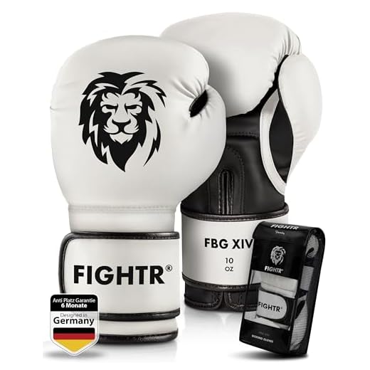 FIGHTR® Boxhandschuhe mit bestem Sitz für maximale Stabilität | Männer und Frauen | für Boxen, MMA, Muay Thai, Kickboxen & Kampfsport 08 10 12 14 16 oz | inkl. Tragetasche