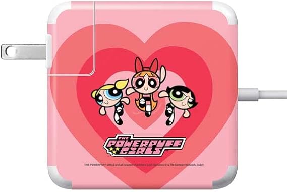 Skinit Decal Other Skin Compatible with 85W Power Adapter (15 and 17 inch MacBook Pro Charger) - Officially Licensed Warner Bros Powerpuff Girls Hearts Design