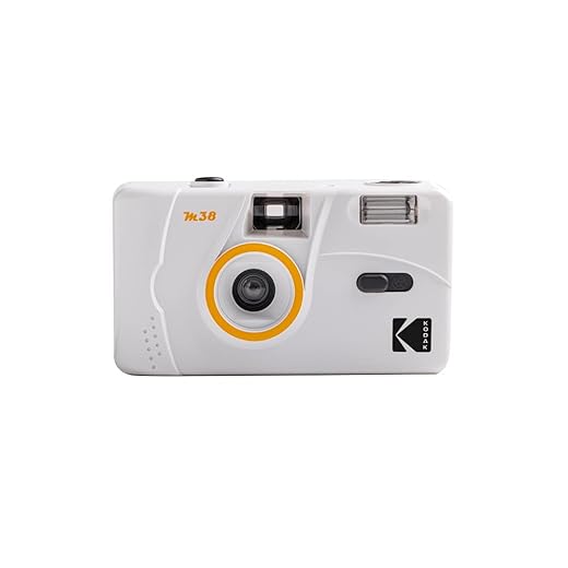 Kodak M38 35mm Film Camera - Focus Free, Powerful Built-in Flash, Easy to Use (Clouds White)