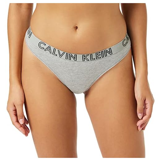 Calvin Klein Thong Tanga, Gris (Grey Heather 020), talla del fabricante: M para Mujer