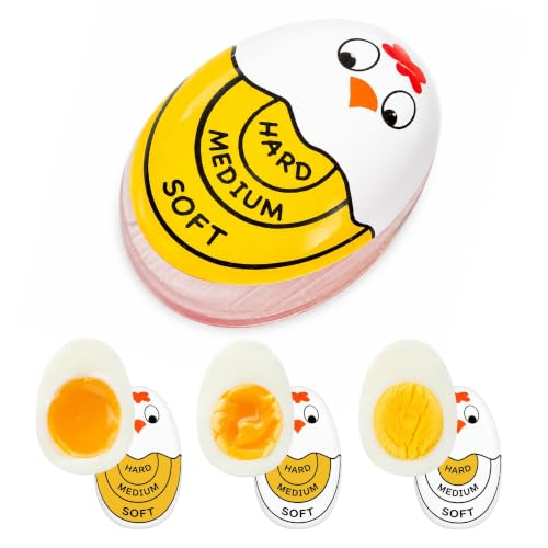 Temporizador De Huevos Cocidos, Indicador de Cocción de Huevos, Medidor de Cocción de Huevos, Egg Timer, Temporizador para Cocción de Huevos, indicador Huevo Hervido Suave, Medio y Duro