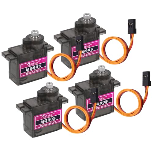 Beffkkip MG90S 9g Servo Motor Micro Metal Gear for Robot Car Plane RC Helicopter Arduino