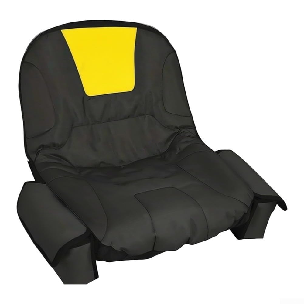 DAZZLEEX Asiento Cortacésped Transpirable Anti-Rasgaduras Asiento Cortacésped(Black-Yellow)
