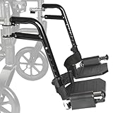 Universal Wheelchair Footrest Replacement - Adjustable Composite Footboard & Heel Loop, Foldable Comfort Support, Affordable, Black, Lightweight, Easy Installation
