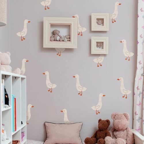 Vinilos decorativos de vinilo para pared en forma de gansos adorables miniatura 3