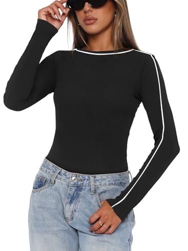 SAMPEEL Womens Long Sleeve Shirts Basic Going Out Tops Fall Fashion Trendy 2025 Workout Outfits Y2k Clothes3