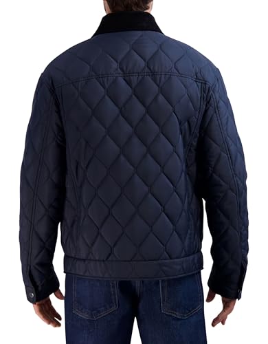 Image of Cole Haan Men's Diamond Quilt Long Sleeve Casual Jacket