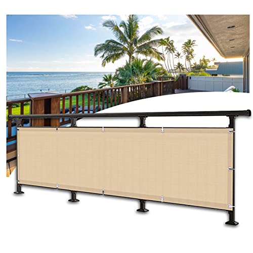 XFLOFE Balcón Pantalla De Privacidad, HDPE Cerca Sombrilla Protector De Privacidad Cubrir para Exterior Patio Patio Interior Cerca del Balcón (Color : Beige, Size : 0.75x4m) Cover