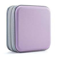 UENTIP CD-Hülle mit 48 Kapazitäten, tragbare DVD-Hülle aus Hartplastik, CD-Organizer, Brieftasche, schützende DVD-Aufbewahrung (Lavendel, 48)