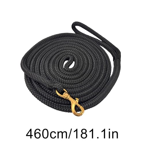 Corde de conduite pour cheval renforcée avec mousqueton laiton premium