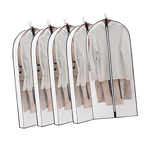 Mobestech 3pcs Garment Bag Suit Cover Hanging Storage Dustproof Bag for Clothes Covers3