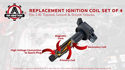 image for AA Ignition Ignition Coil Pack Set of 4 - Compatible with Toyota, Scio