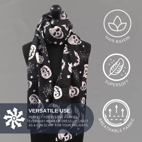 Namaste Trends HLWNSCRF Halloween Theme Lightweight Scarf thumb #2