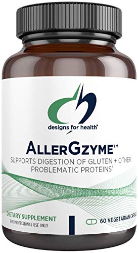 Designs for Health AllerGzyme Digestive Enzymes Supplement - Supports Digestion of Gluten, Dairy + Problematic Proteins with Protease + Bromelain - Non-GMO + Dairy Free (60 Capsules)