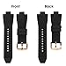 BuleVina Replacement Watch Bands Smart Strap Compatible with Michael Kors, Soft Rubber Wrist Watchband for MK8184 MK9020 MK8152 Raised Mouth Accessories (29mmx13mm, Black)