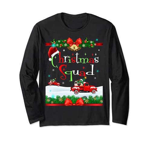 Mastiff Squad Christmas Quarantine Snow Truck Funny Pajamas Maglia a Manica
