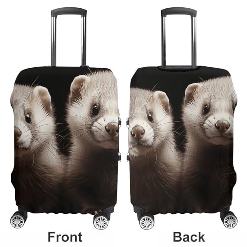 Ferrets Luggage Cover, Washable Elastic Suitcase Cover Protector Fit 18-32 Inch Luggage3
