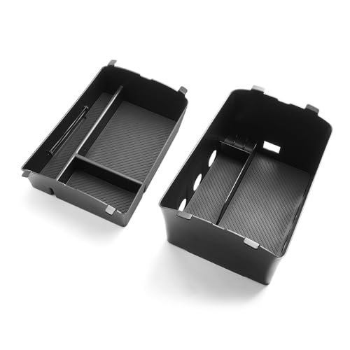 LUWU 2027 Palisade Center Console Organizer Compatible with 2026 2027 Hyundai Palisade Accessories Armrest Console Organizer Armrest Insert Tray Palisade LX3 2027 Accessories Black 2-Pack