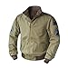 Prime-Fashion Mens Vintage WW2 Brad Tanker Military World War2 US Army Pitt Bomber Khaki Cotton Jacket, XX-Small