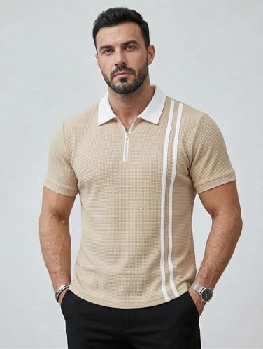 Image of JVX Men Polo T Shirt || Waffle Polo T Shirt for Men || Regular Fit Knitted Tshirt for Man || Coller T-Shirt (Available in Plus Size, Also Available in Combo Packs) (MRT-224)