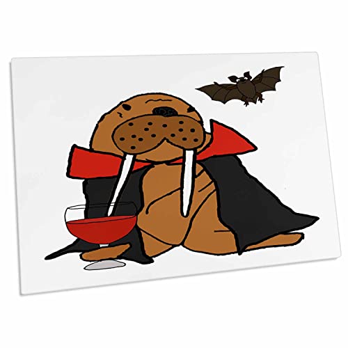 3dRose Desk Pad Cute Funny Walrus Vampire