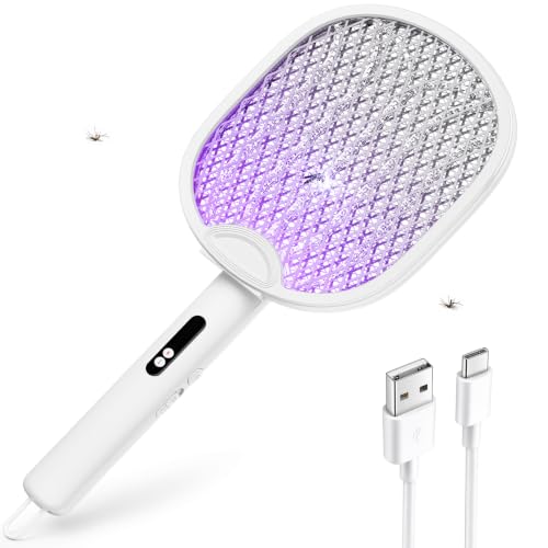 ZOVHYYA Raqueta Mosquitos Eléctrico Plegable Recargable Killer Portátil