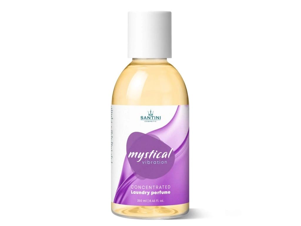 SANTINI Wäscheparfüm für Frischen und Langanhaltenden Duft - Wäscheduft für Alle Textilien Geeignet, Hergestellt in EU aus Französischen Premiumölen (250ml, Mystical Vibration)