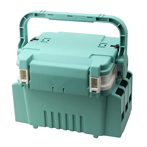 ダブルレイヤー釣りタックルボックス配置餌を配置するポータブルルアーコンテナ調整可能な仕切りオーガナイザーと大人用の大規模な貯蔵ベイトフックオーガナイザー