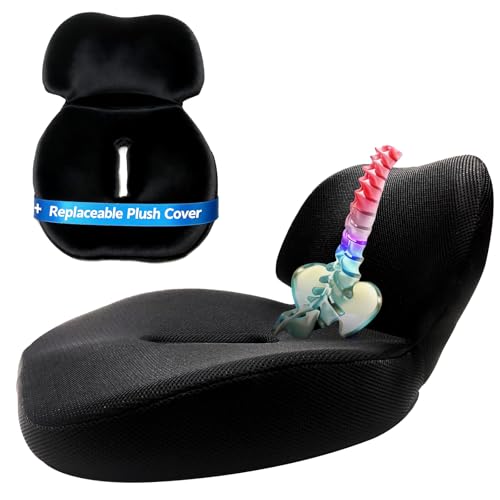 11% off - FoKon Memory Foam Seat Cushion for Office Chair,Wheelchair Cushions,Lumbar&Lower Back Support,Bed...