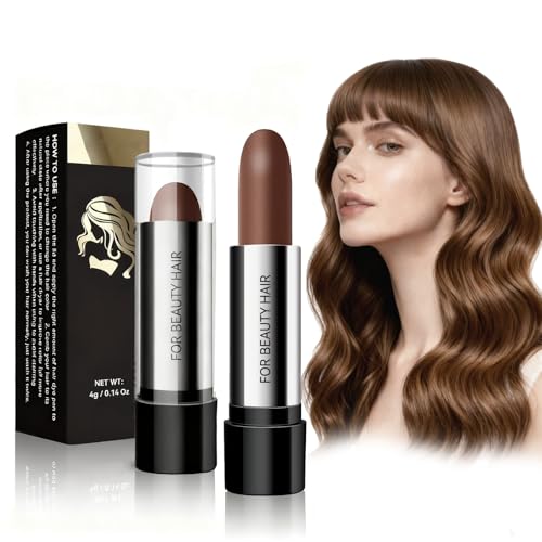Virecose Stick for grey hair Tinte de Pelo en Barra, Café Lápiz de Color de Cabello, Retoque Instantáneo en Barra Cubierta de Cabello Blanco