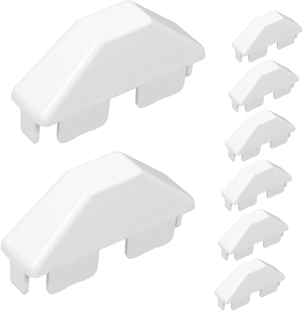 8pcs PVC Flat Fence Covers Fence Post Caps Garden Top Caps Outdoor Post Replacement for Decking and Railings