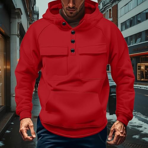 Zip Hoodies for Men Work Cotton Fashion Pullover Hunting Sweatshirt with Pocket Lightweight2